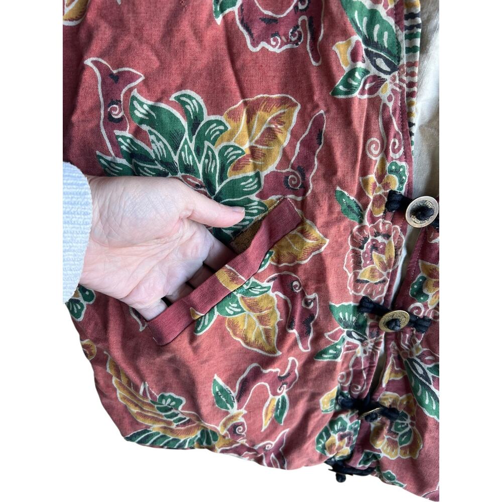 Vintage Women's Quilted Kimono Jacket Phoenix and Dragons One Size fits most - Picture 2 of 13
